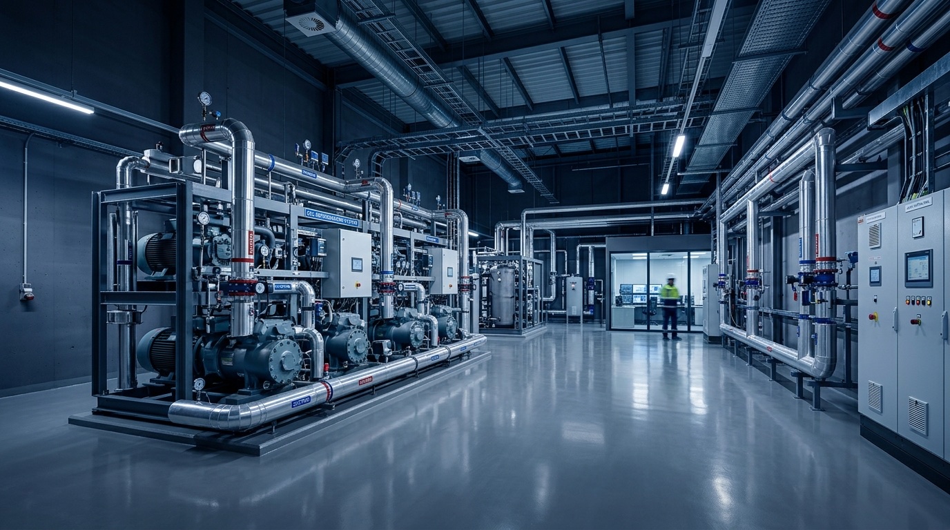 Centrale frigorifera industriale ad alta efficienza TDF CO2